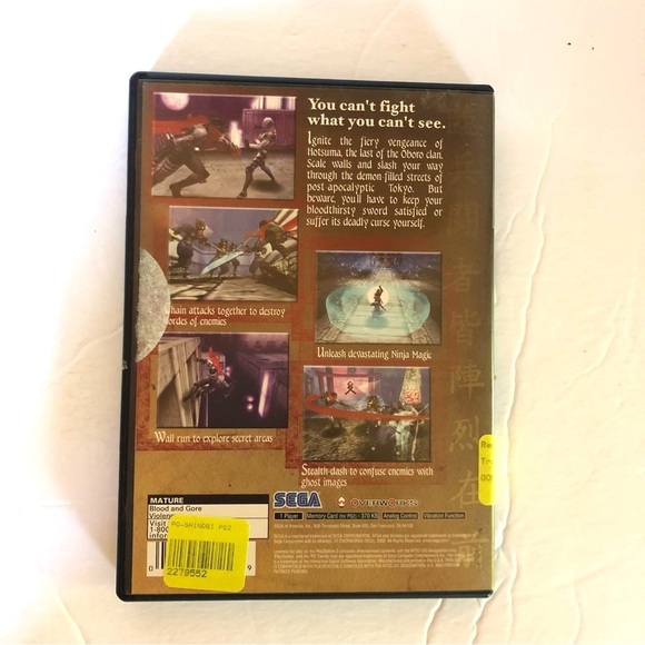 Shinobi PS2 PlayStation 2 Game + Manual Tested - Picture 3 of 3